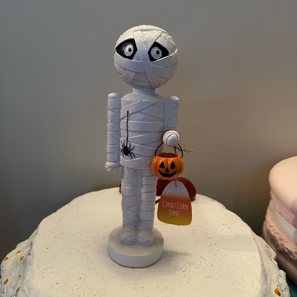 Candy Corn Lane Resin Halloween Mummy Figurine